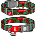 WAUDOG Nylon Dog Collar with QR Code, Grenades