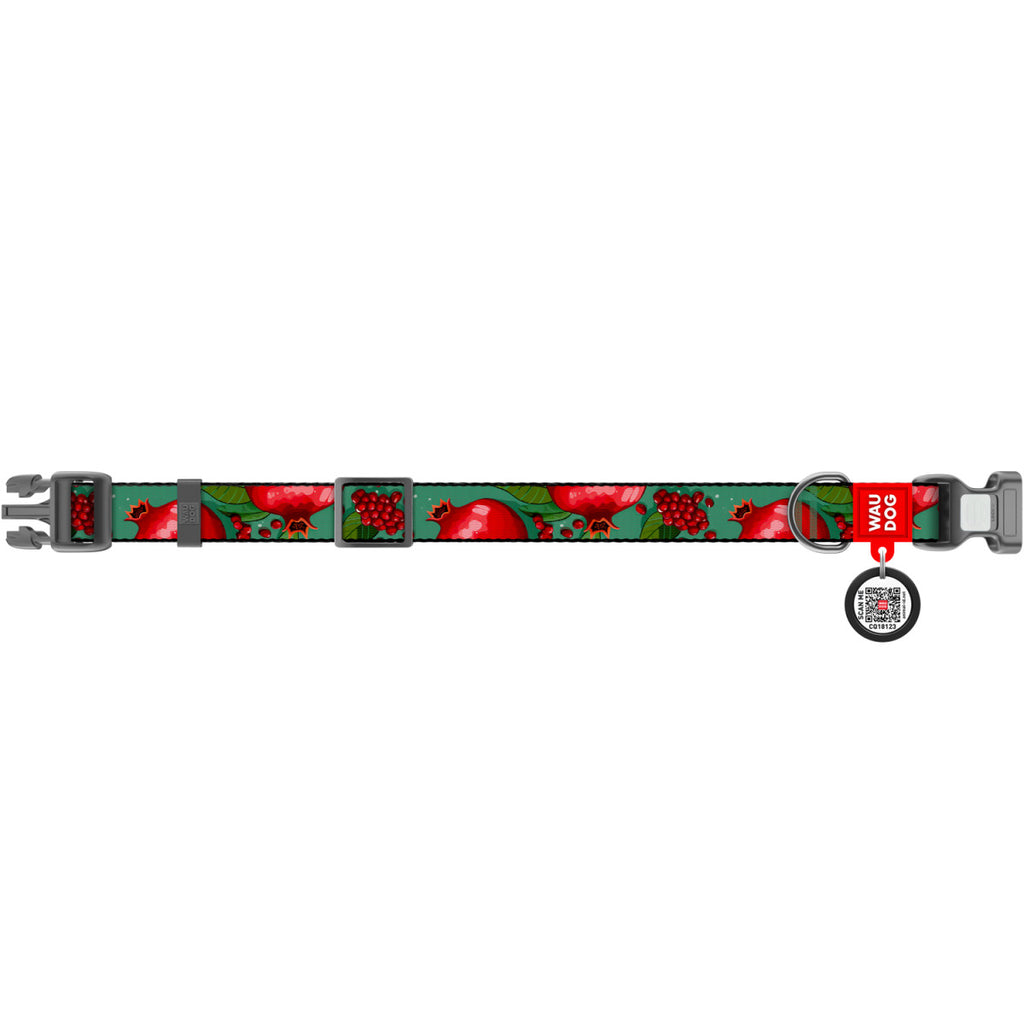 WAUDOG Nylon Dog Collar with QR Code, Grenades