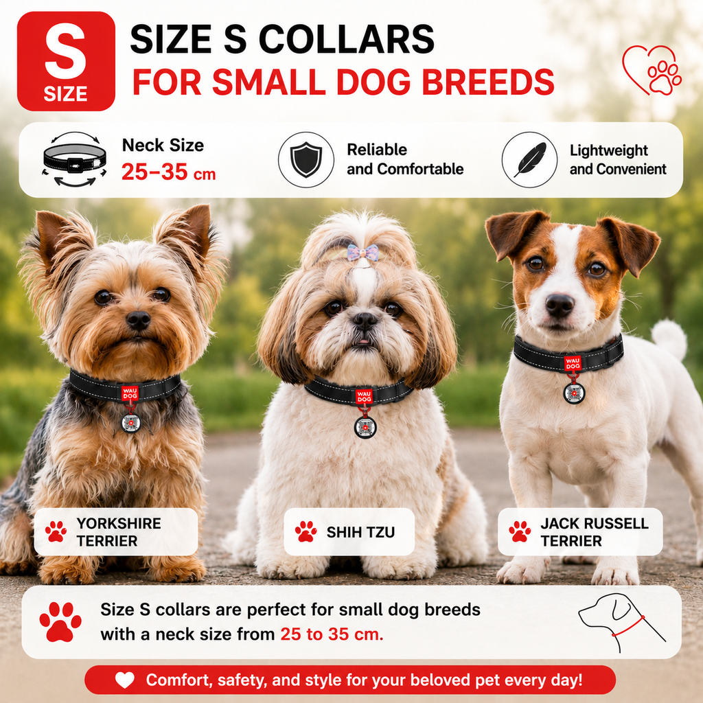 WAUDOG Nylon Dog Collar with QR Code, Toothy Monsters